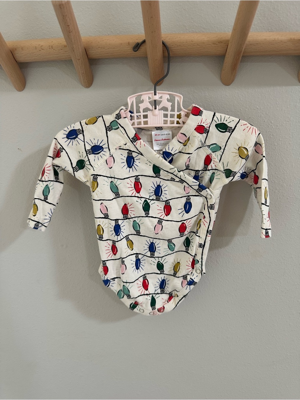 Hanna Anderson Christmas Lights Onesie